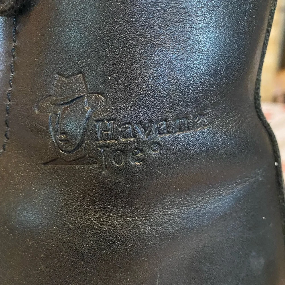 Havanah Joe Black Leather Men's Boots